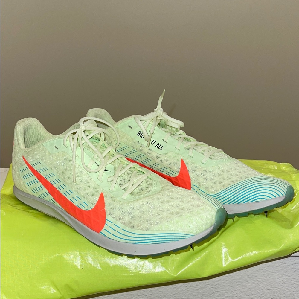 Nike Men’s Track and Field Running Shoes - Green and Orange